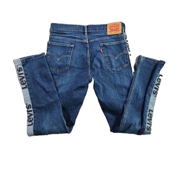 Levi's 502 Jean 20Reg Blue Tapered Leg Denim Tag 30x30 LEVI'S Spelled Out On Leg - Picture 5 of 16